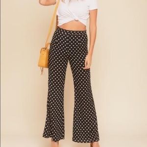 12th Tribe Polka Dot Flare Pants
